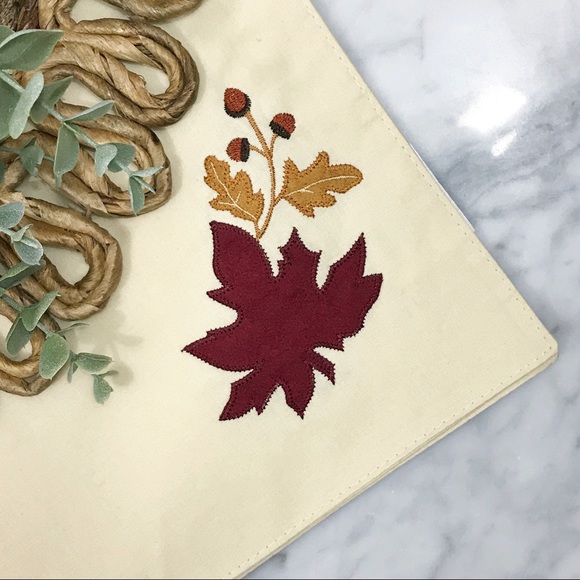Fall Leaves Cream Table Runner - Picture 7 of 8